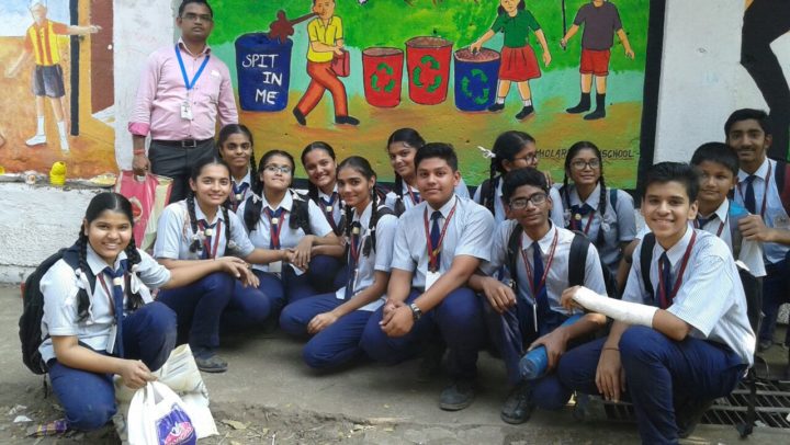 WALL PAINTING EVENTHELD UNDER SWACHH BHARAT ABHIYAAN (SECONDARY SECTION) - scholars scholl bhiwandi